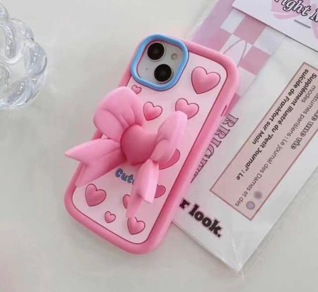 'Cute 3D Cartoon Silicone Case for iPhone 15