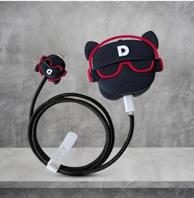 Cute 3D Cartoon Full Protection Charger & Cable Case Set