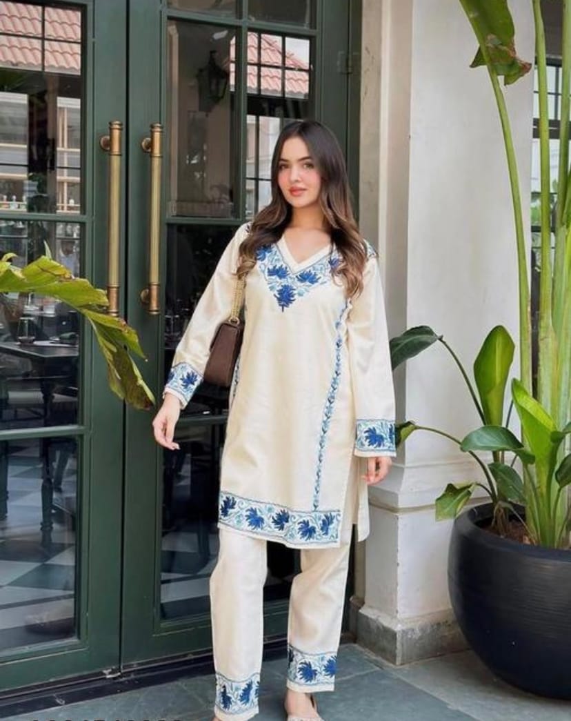 Cotton white kurti - Image 1