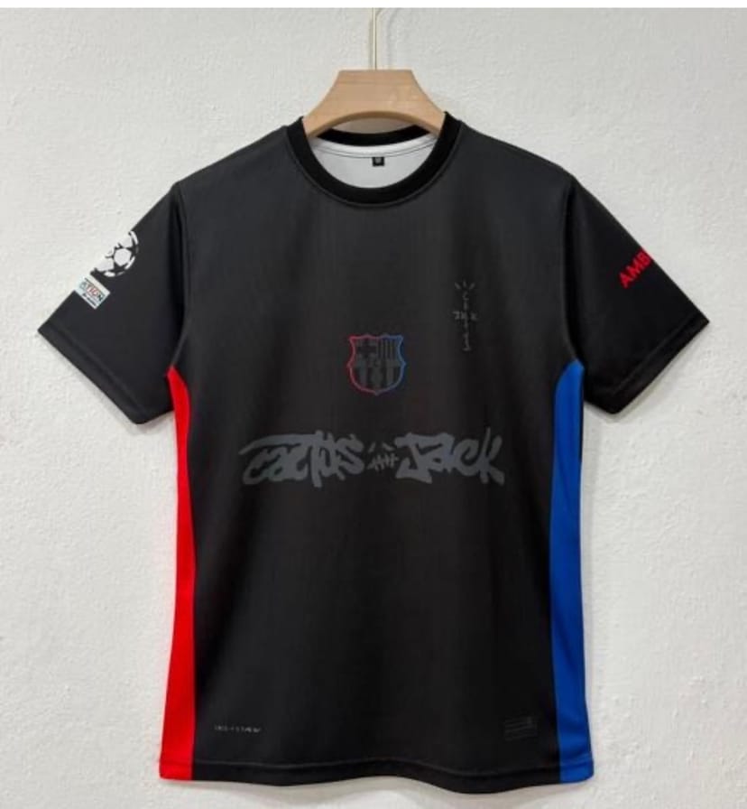 Fc barcelona travis scott yamal jersey 2025-26 half sleeve - Image 1