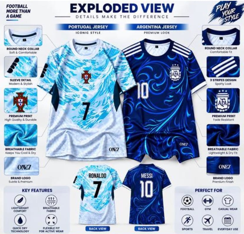 Ronaldo jersy pack & argentina& portugal jersey pack - Image 1