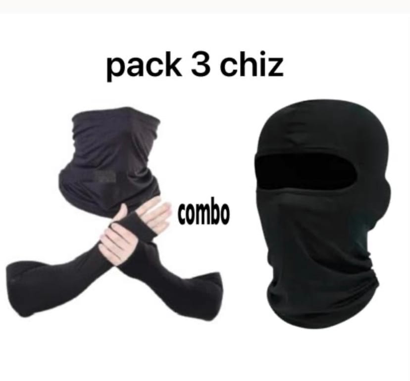 Arm sleeve and bike face mask combo pack - Image 1